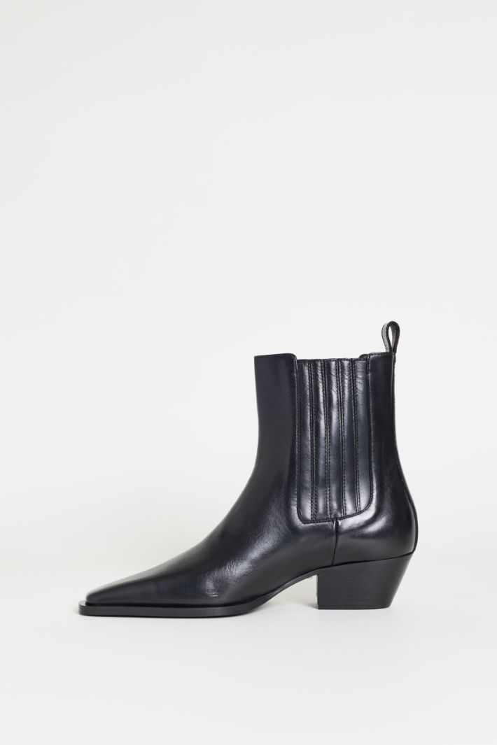 Stivaletto texano con cuciture - NERO - Intrend - 3