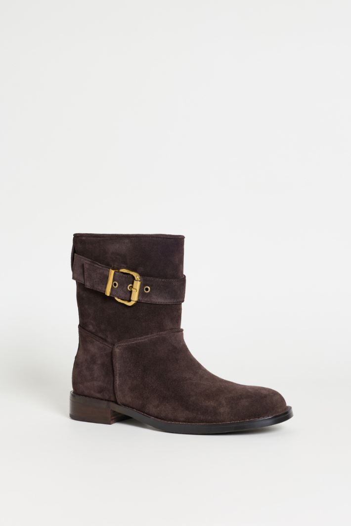 Stivaletto in pelle scamosciata - MARRONE - Intrend - 2