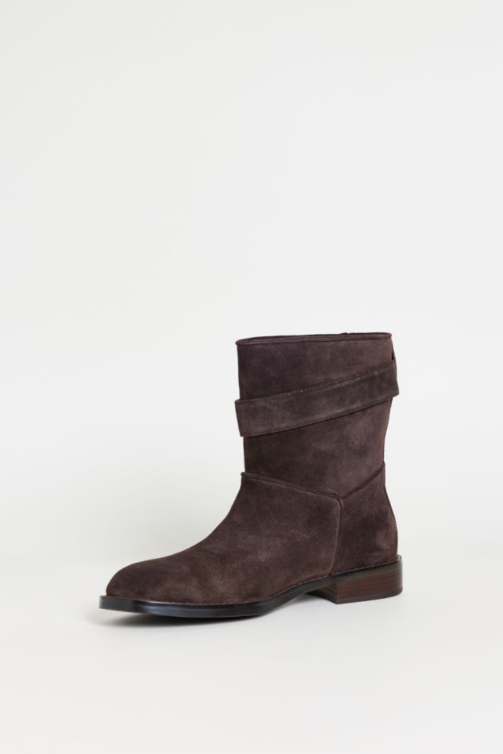 Stivaletto in pelle scamosciata - MARRONE - Intrend - 3