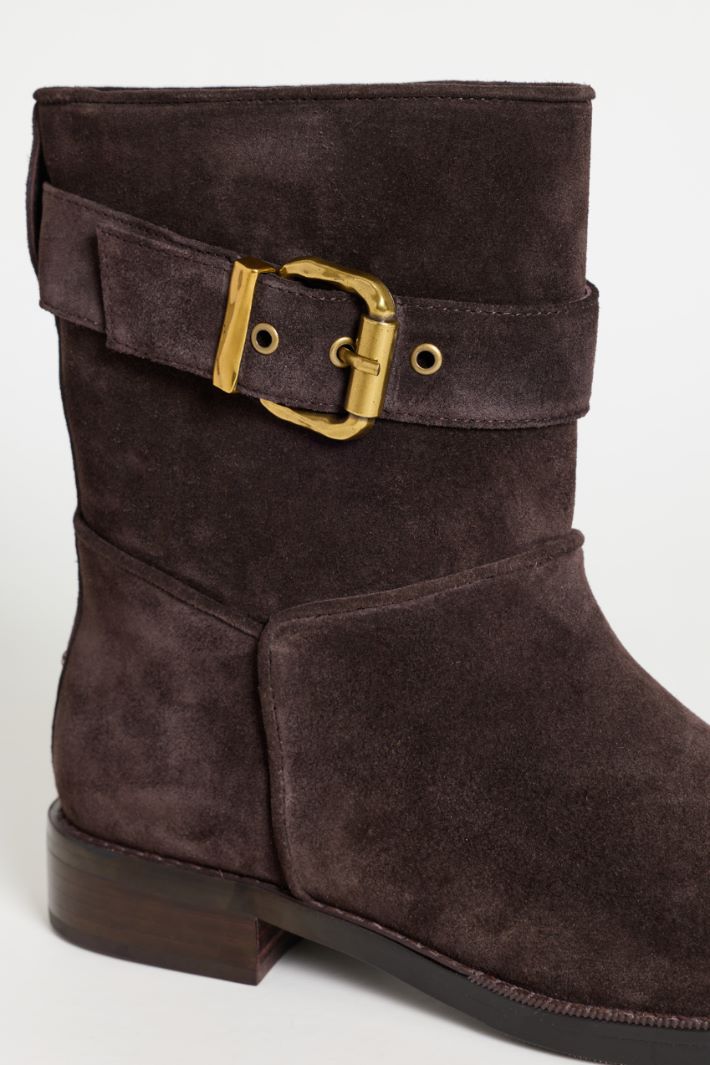 Stivaletto in pelle scamosciata - MARRONE - Intrend - 4