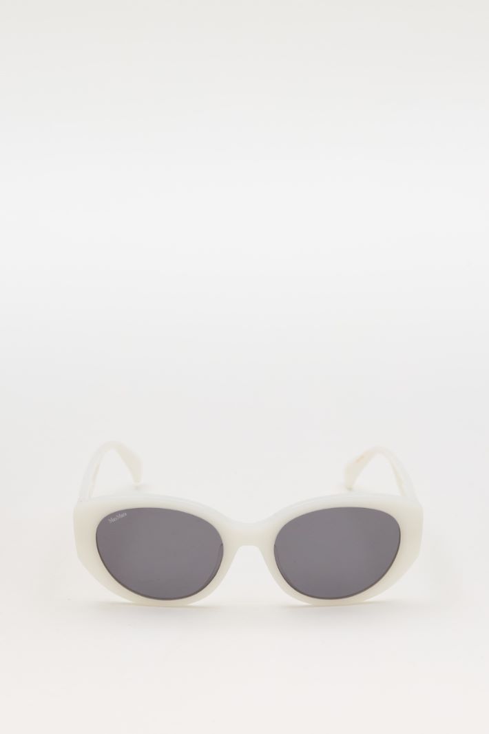Lunettes de soleil ovales - BLANC - Intrend
