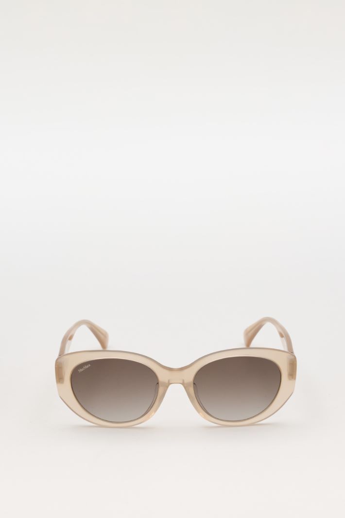 Lunettes de soleil ovales - BEIGE - Intrend