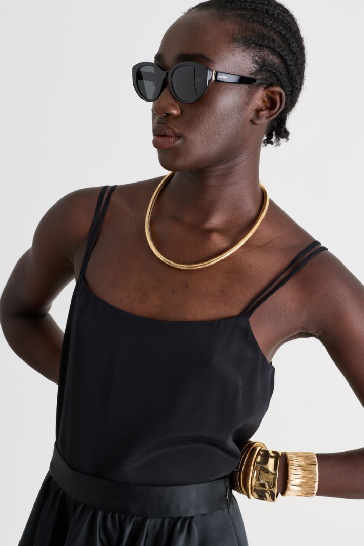Lunettes de soleil ovales - NOIR - Intrend - 3