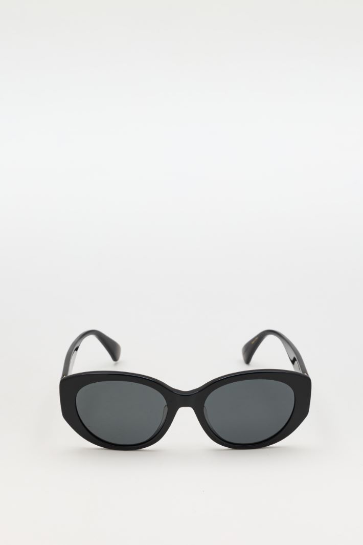 Lunettes de soleil ovales - NOIR - Intrend