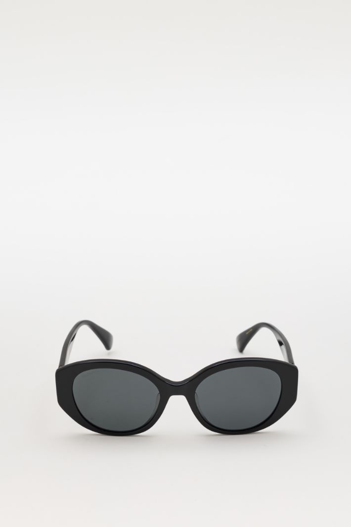 Oversized oval sunglasses - BLACK - Intrend