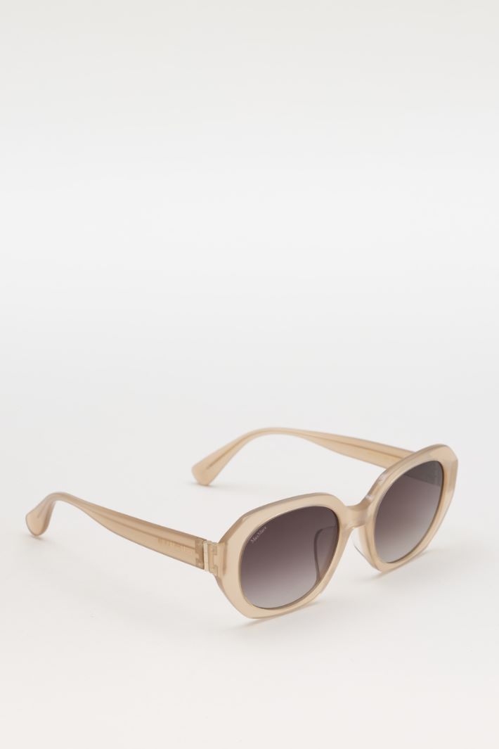 Lunettes de soleil arrondies - BEIGE - Intrend - 2
