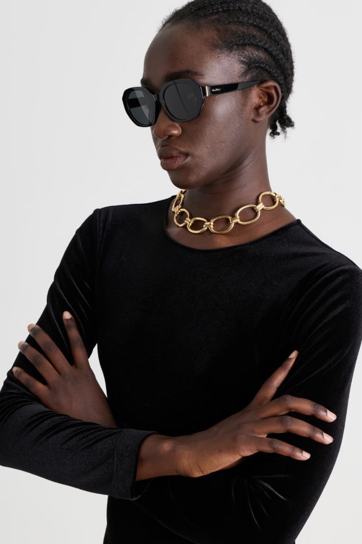 Lunettes de soleil arrondies - NOIR - Intrend - 3
