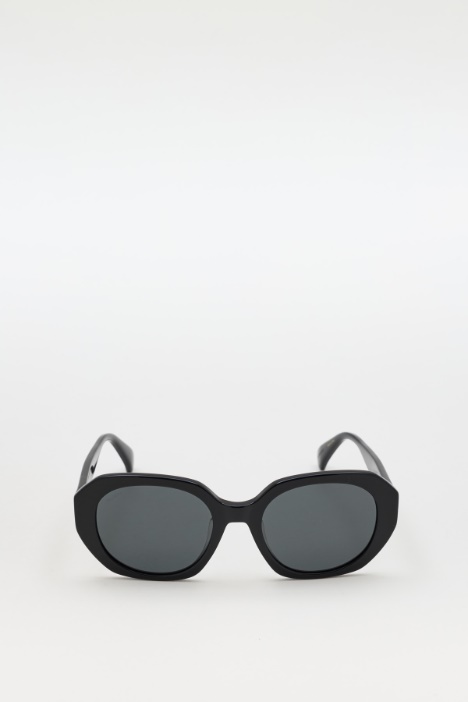 Oversized Round-Frame Sunglasses - Intrend