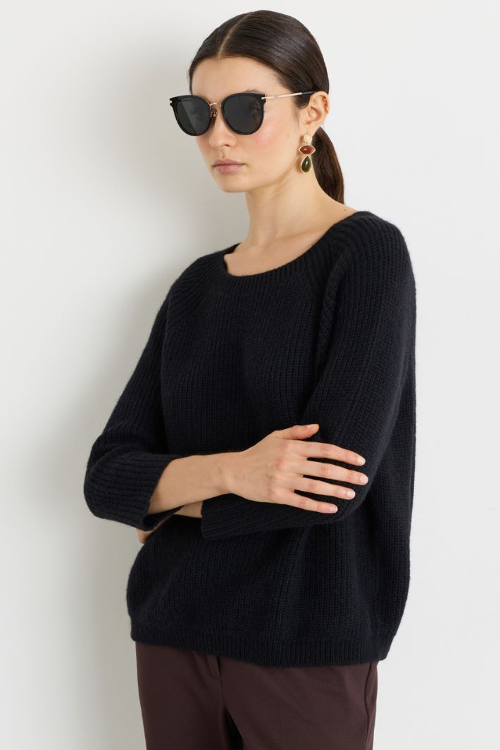 Round sunglasses - BLACK - Intrend - 3