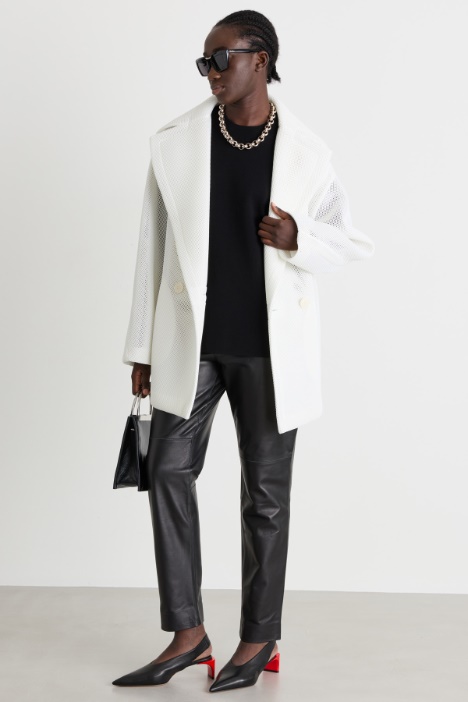 Heavyweight jersey mesh coat - Intrend