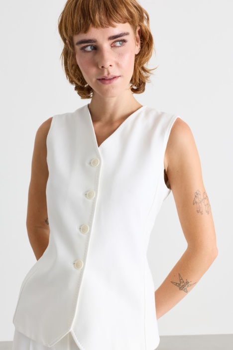 Gilet in jersey compatto