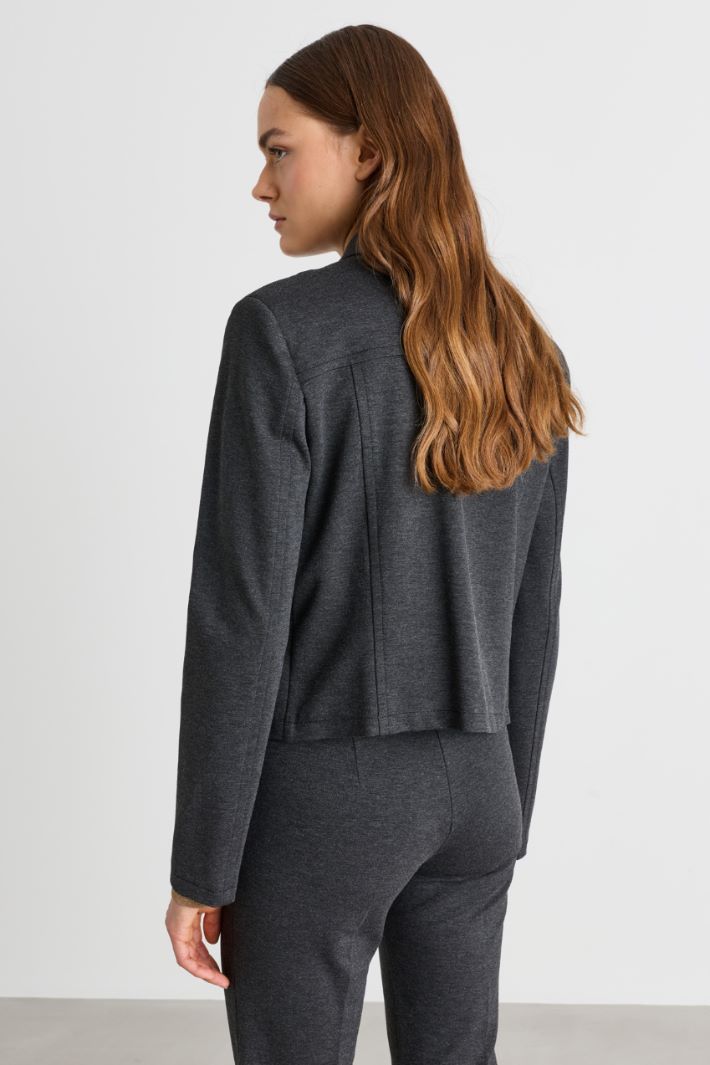 Giacca in jersey - GRIGIO - Intrend - 4