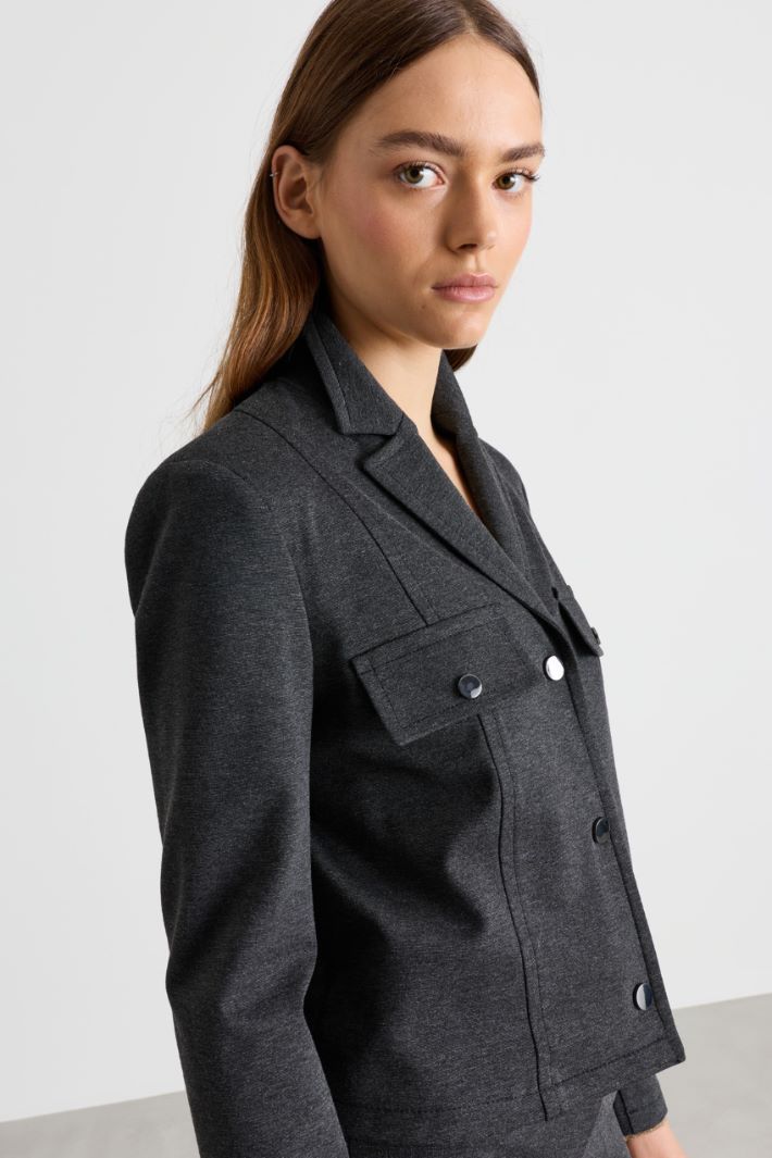 Giacca in jersey - GRIGIO - Intrend - 3