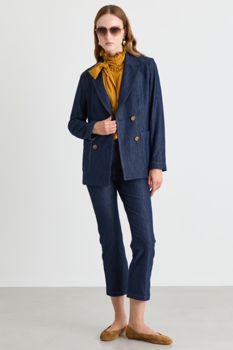 Blazer aus Jersey in Jeans-Optik - Intrend