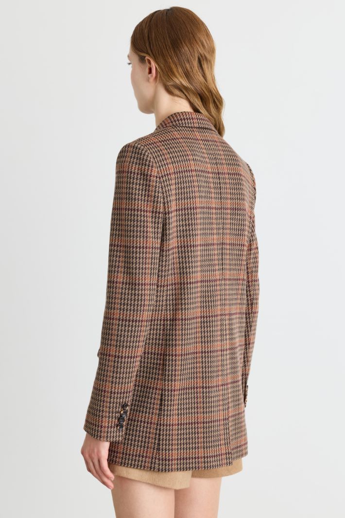 Blazer doppiopetto Principe di Galles - MARRONE - Intrend - 4