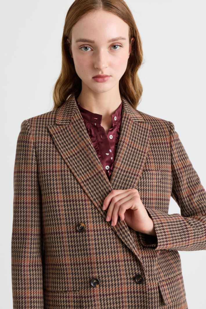 Blazer doppiopetto Principe di Galles - MARRONE - Intrend - 3