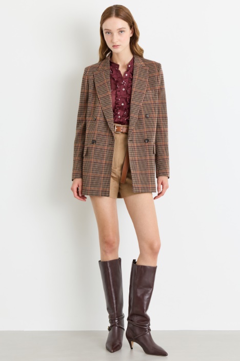Zweireihiger Glencheck-Blazer - Intrend
