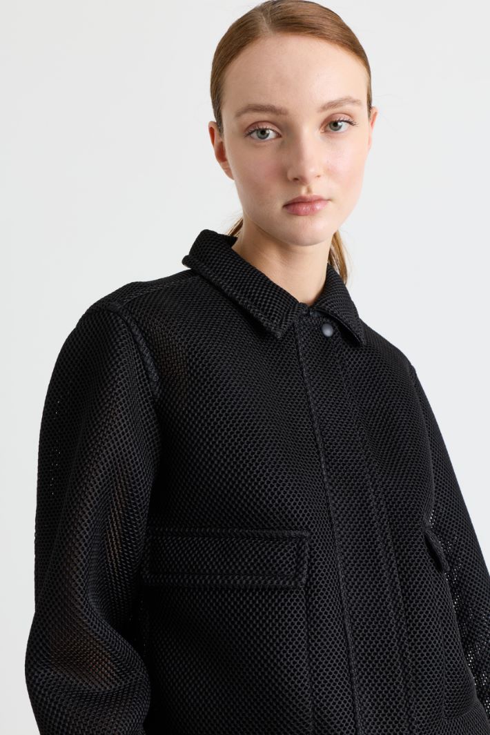 Giacca boxy in rete tecnica - NERO - Intrend - 3