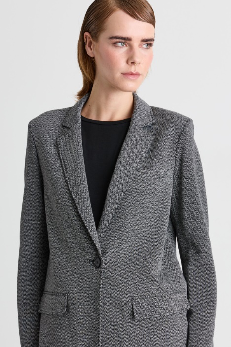 Blazer in jersey jacquard