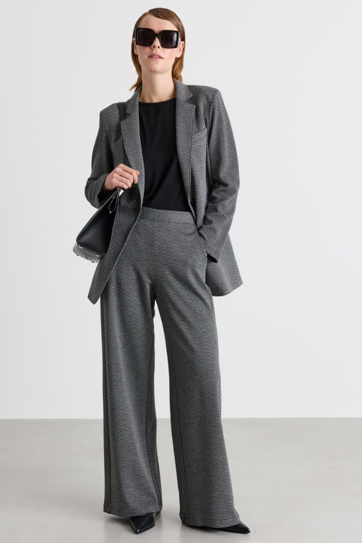 Blazer in jersey chevron - GRIGIO - Intrend