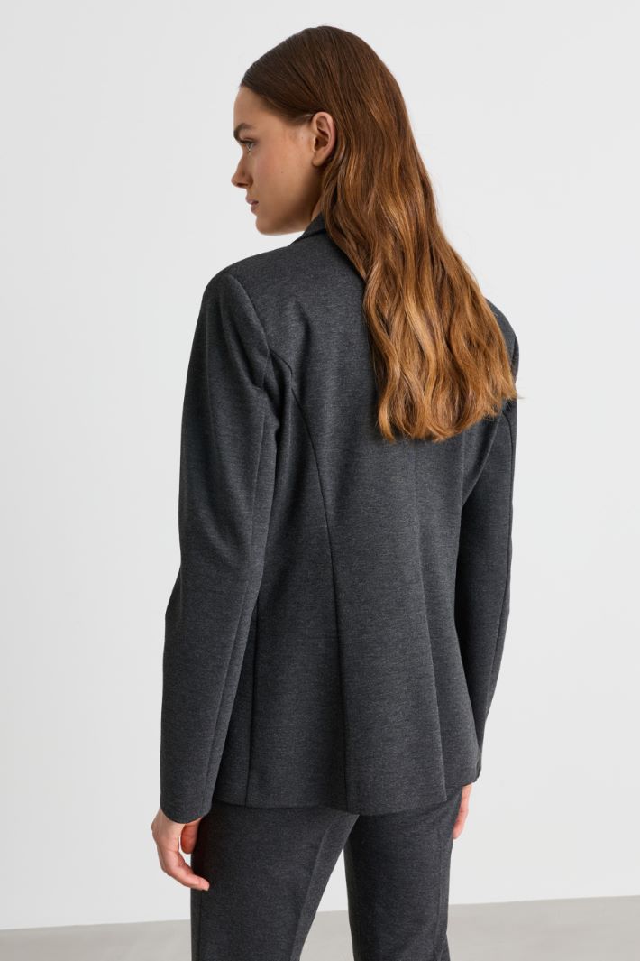 Blazer in jersey - GRIGIO - Intrend - 4