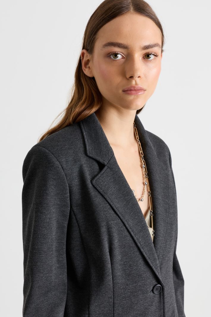 Blazer in jersey - GRIGIO - Intrend - 3