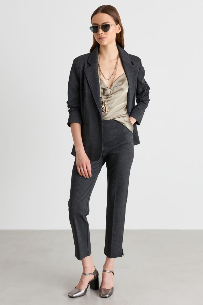 Blazer in jersey - GRIGIO - Intrend