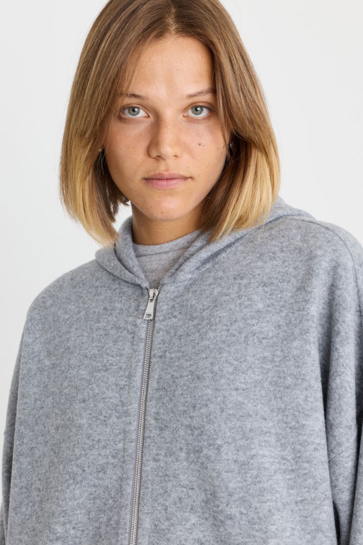 Felpa oversize con cappuccio - GRIGIO - Intrend - 3