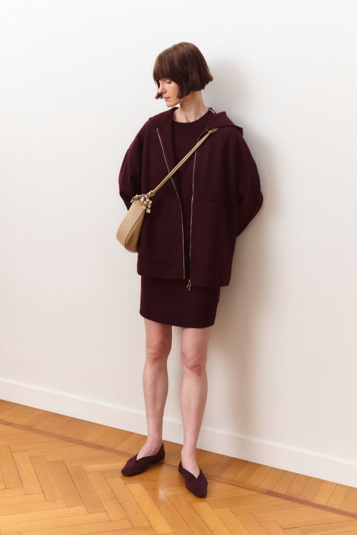 Oversized hoodie - BORDEAUX - Intrend - 5