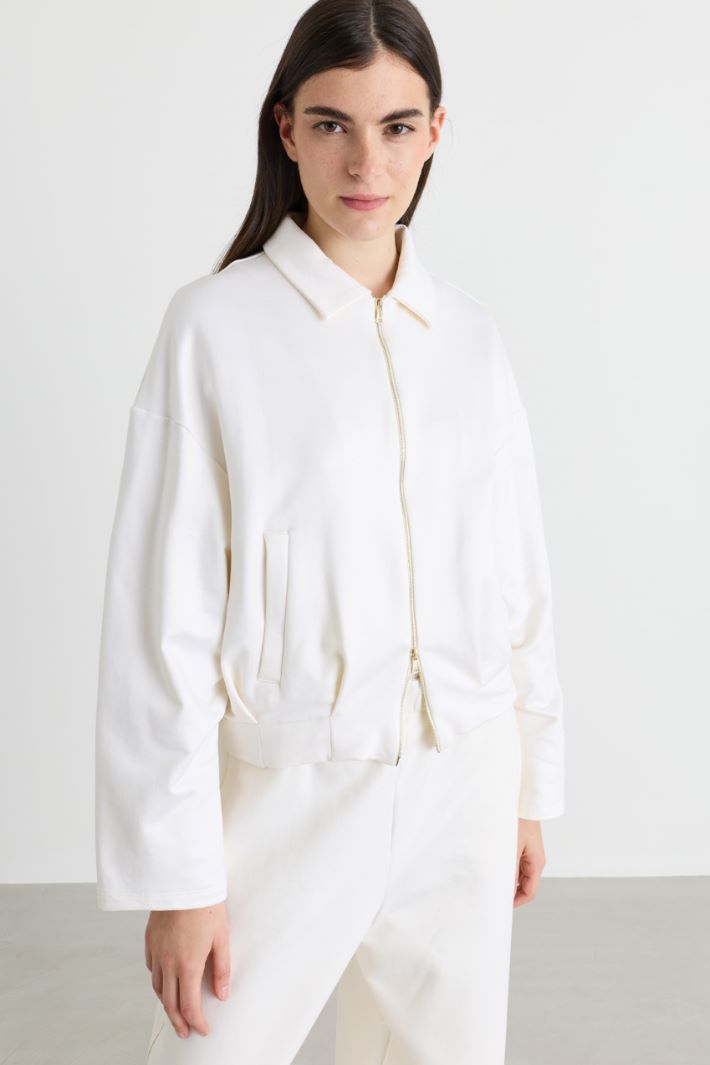 Felpa crop con tasche - BIANCO - Intrend - 2