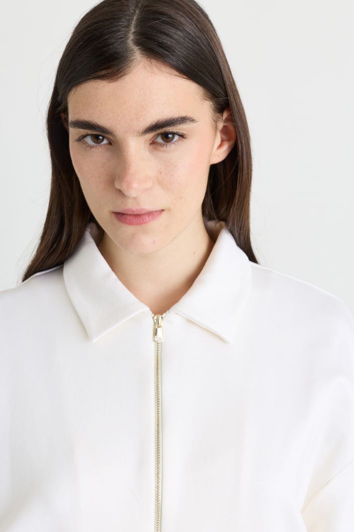 Felpa crop con tasche - BIANCO - Intrend - 3