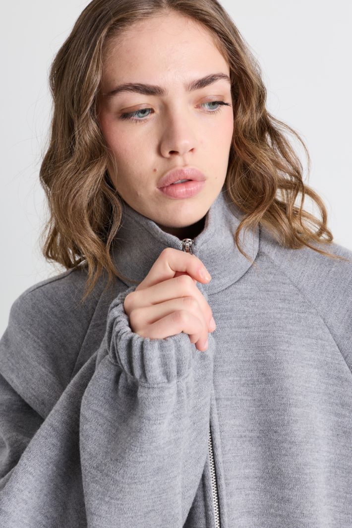 Felpa con zip - GRIGIO - Intrend - 3