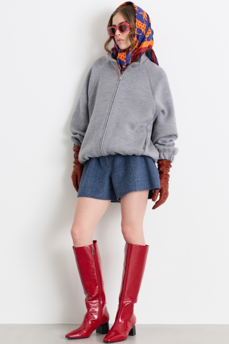 Felpa con zip - Intrend
