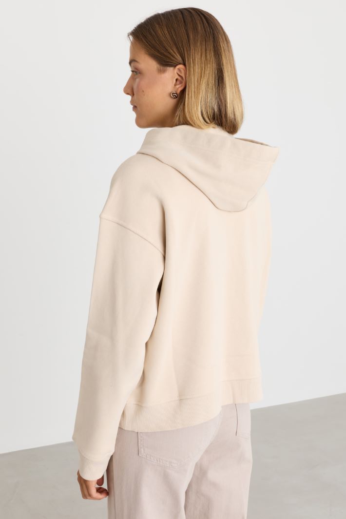 Felpa con coulisse - BEIGE - Intrend - 4