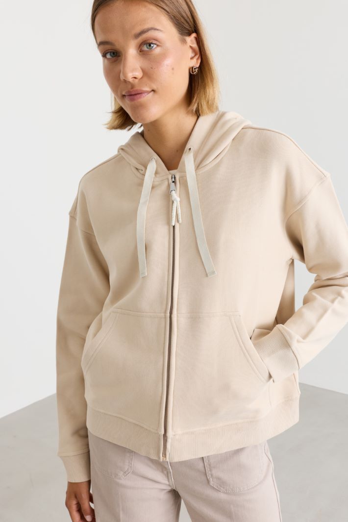 Felpa con coulisse - BEIGE - Intrend - 3