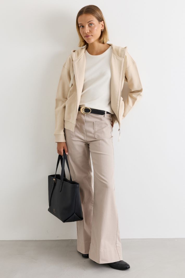 Felpa con coulisse - BEIGE - Intrend