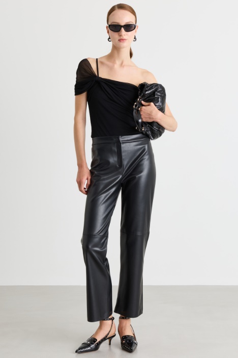 One-Shoulder-Top aus Mesh - Intrend
