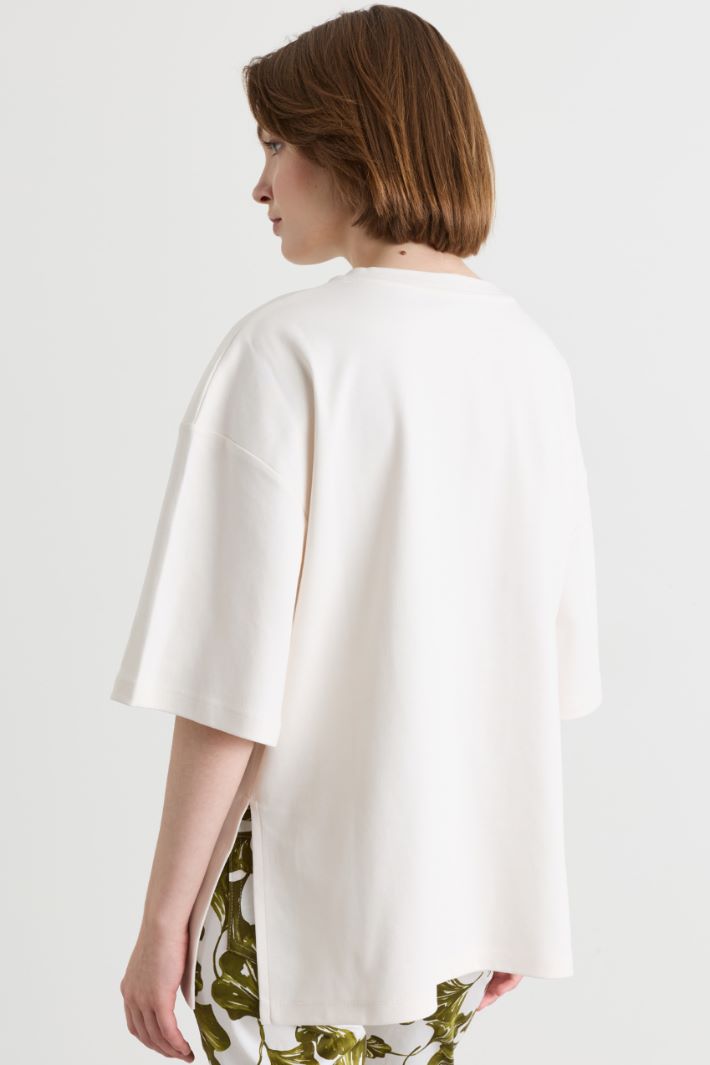 T-shirt oversize con taschino - BIANCO - Intrend - 4