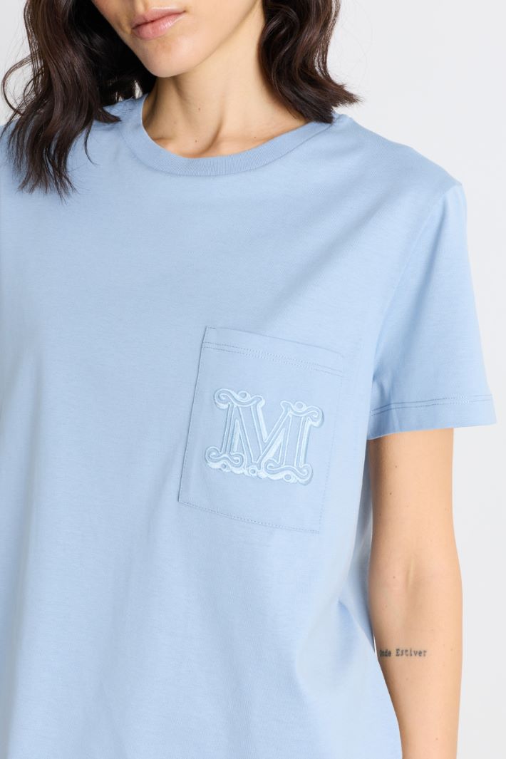 T-shirt con taschino ricamato - AZZURRO - Intrend - 3