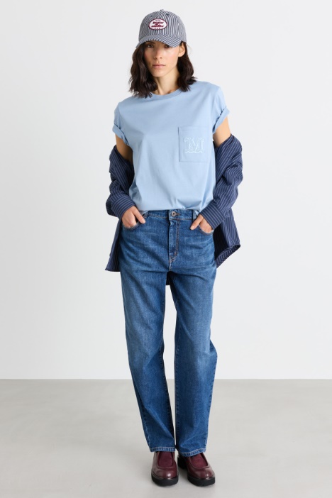 T-shirt con taschino ricamato - Intrend