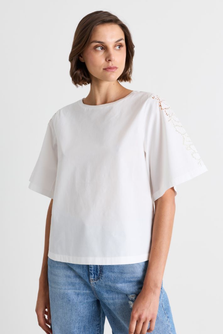 Top con ricami - BIANCO - Intrend - 2