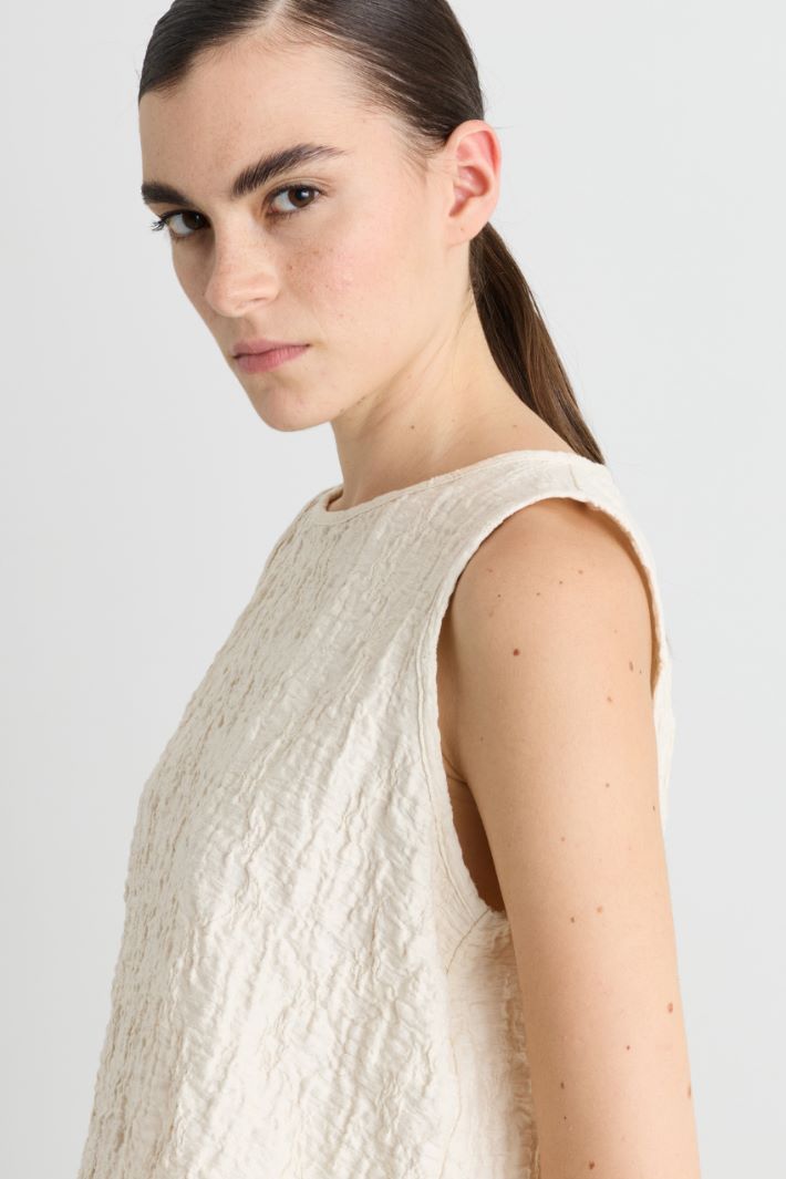 Top in jersey effetto mosso - AVORIO - Intrend - 3