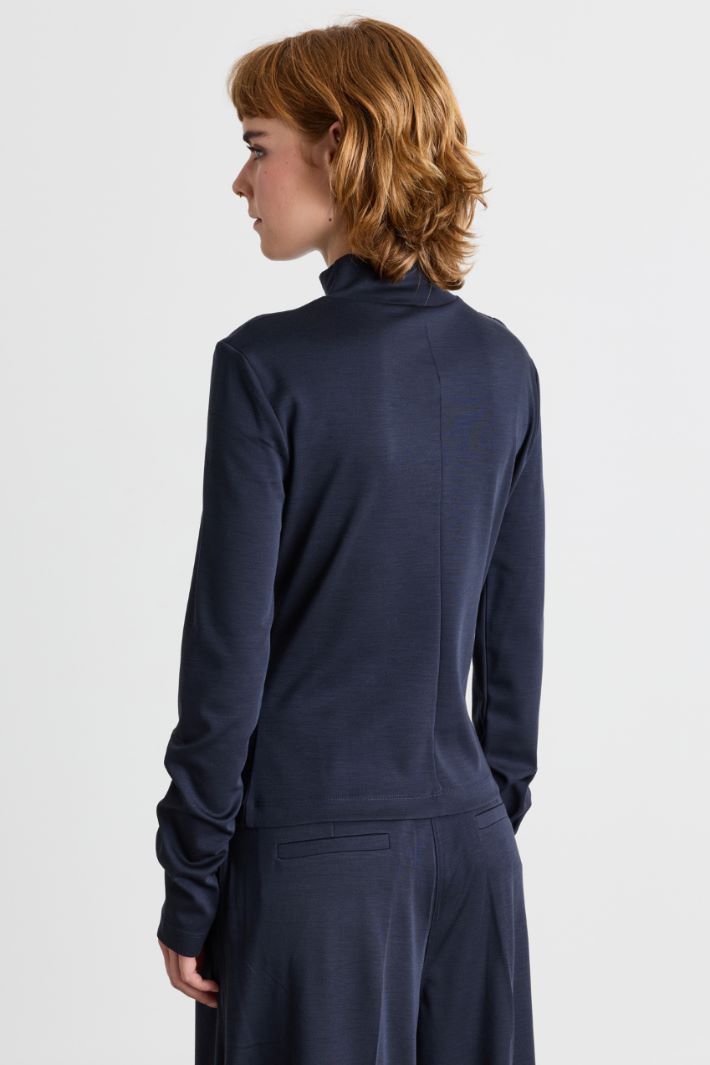 Top aderente in jersey - BLU - Intrend - 4