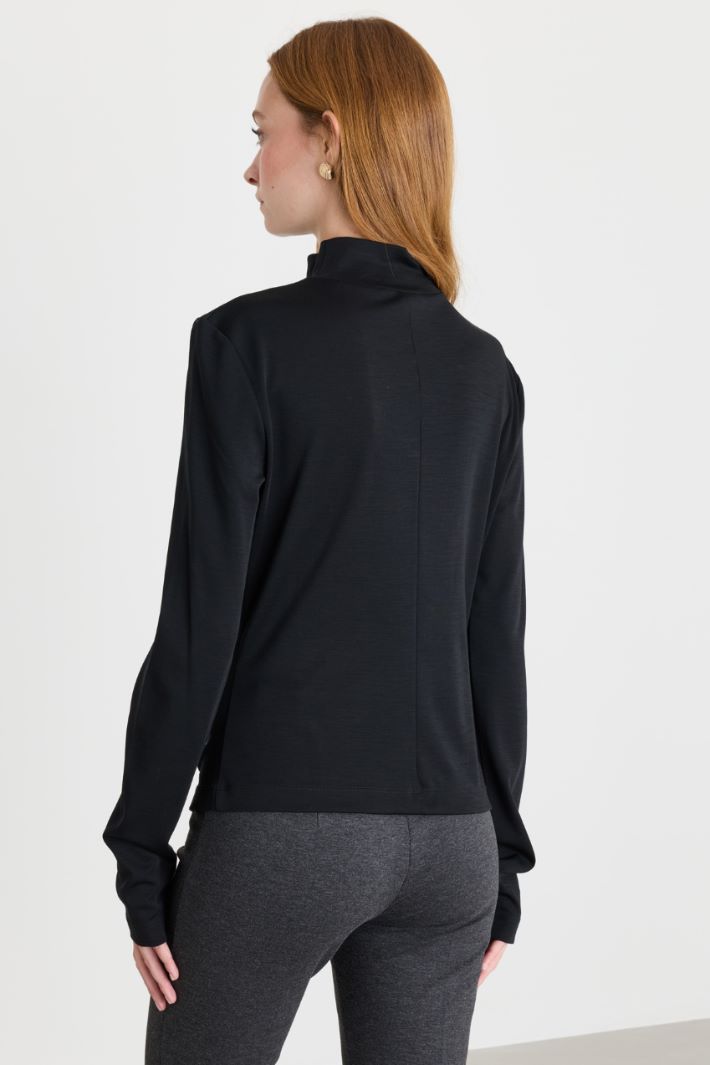 Top aderente in jersey - NERO - Intrend - 4