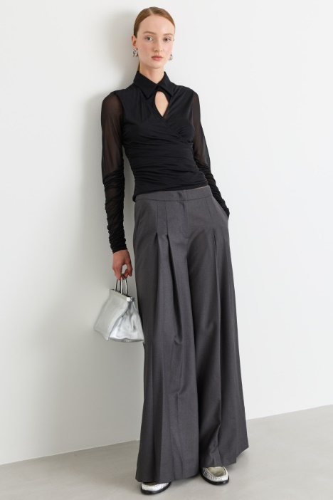 Blusa in jersey e tulle - Intrend
