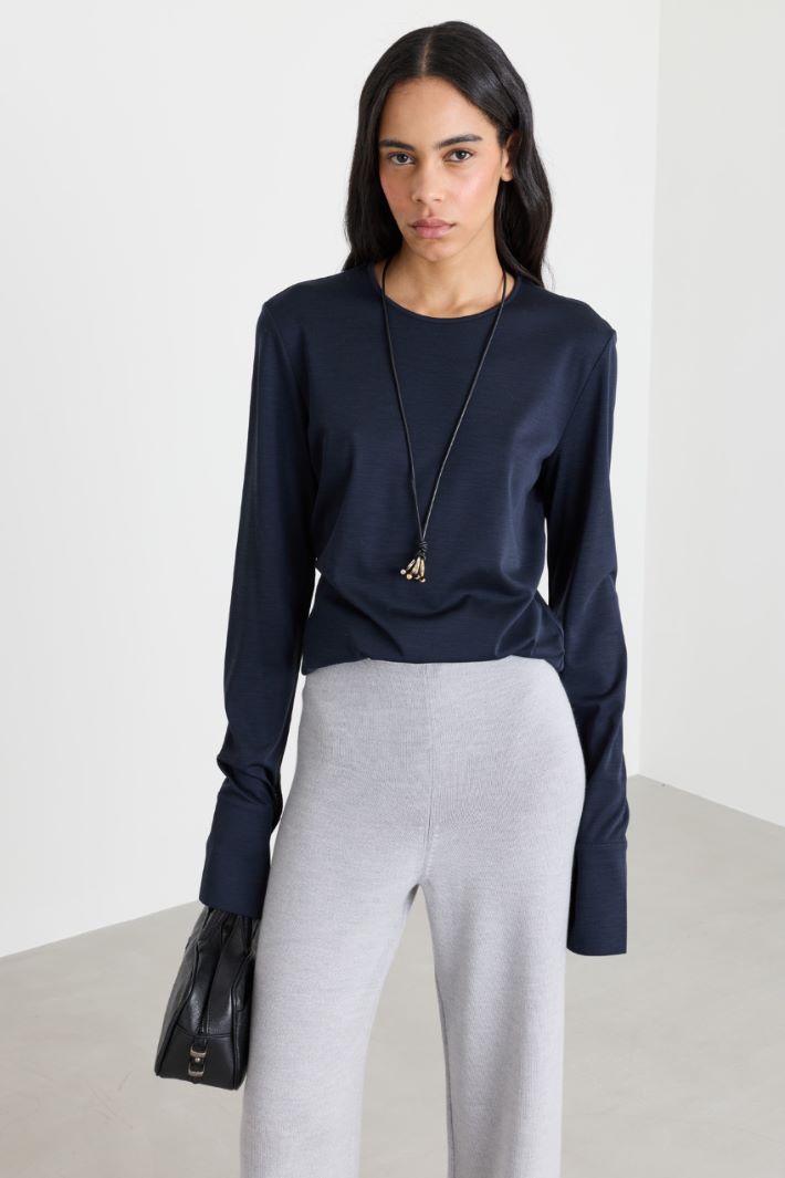 Jersey T-shirt - BLUE - Intrend - 2