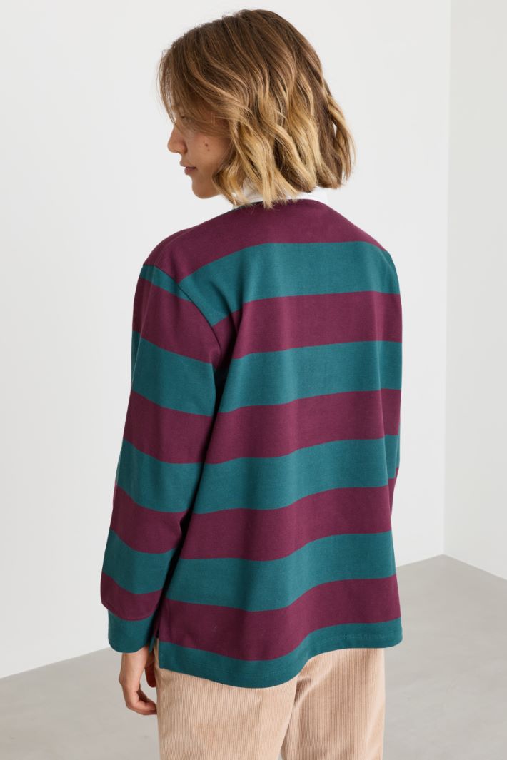 Polo bicolore - BORDEAUX VERDE - Intrend - 4