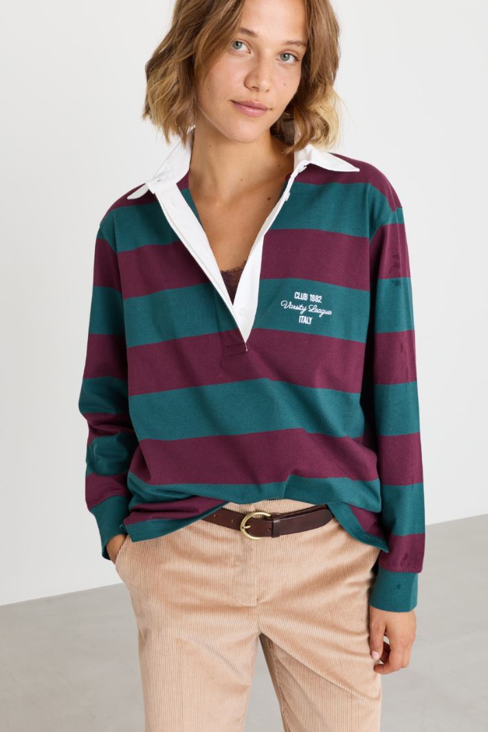 Polo bicolore - BORDEAUX VERDE - Intrend - 2