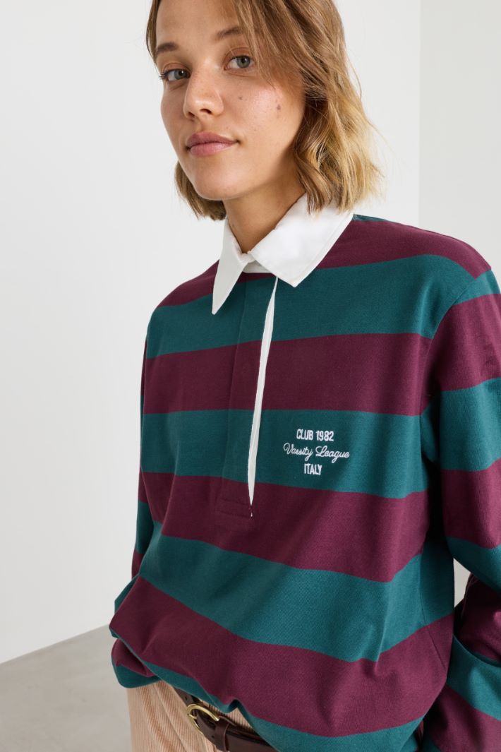 Polo bicolore - BORDEAUX VERDE - Intrend - 3