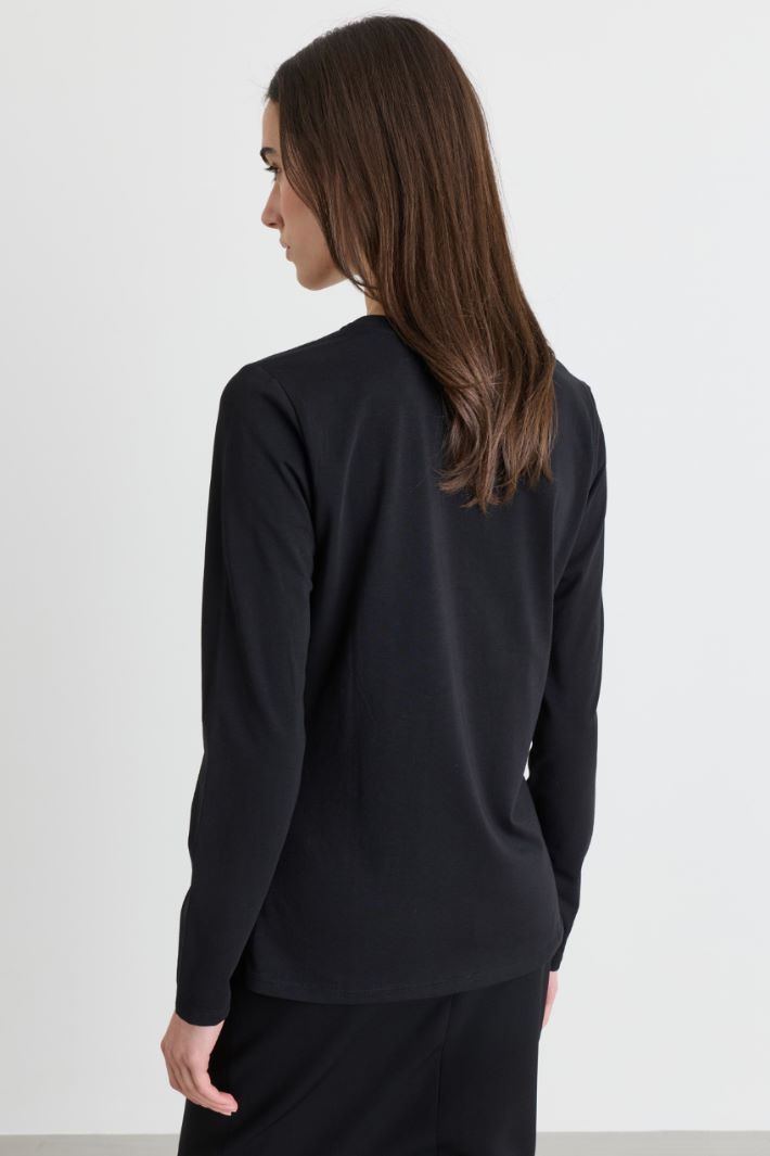 T-shirt con strass - NERO - Intrend - 4